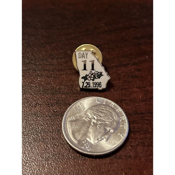 Vintage 1996 Atlanta Olympics Day 11‎ Of The Games July 29th Lapel Hat Pin - Picture 2 of 3